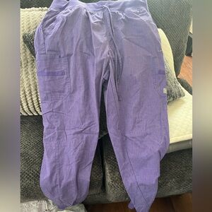 Women's Purple Cargo Scrub Pants